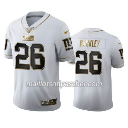 Maillot New York Giants Saquon Barkley 26 Nike Blanc Golden Edition 100th - Homme